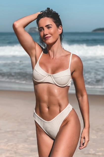 Underwire Ivory Ribbed Bikini