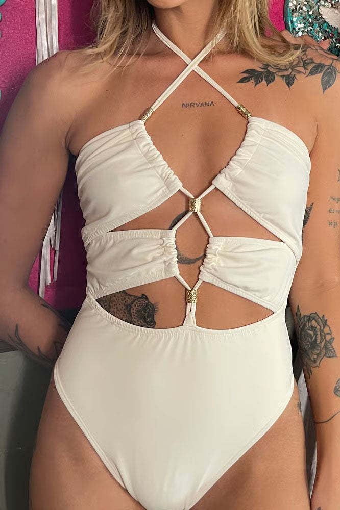 Ivory Halterneck One-Piece