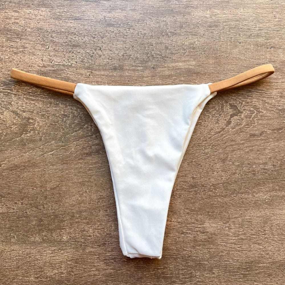 Ivory Honey Strap Bikini Bottom