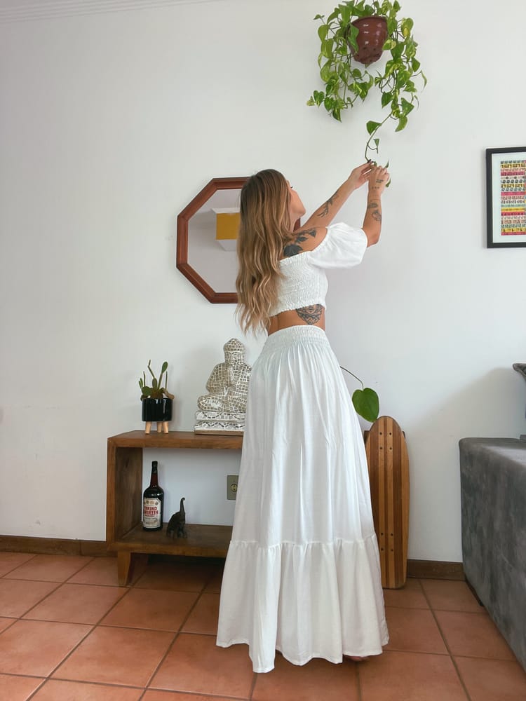 Ivory Maxi Maya Skirt