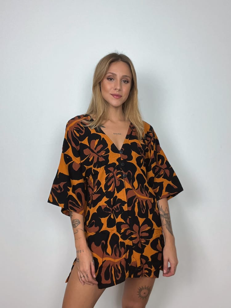 Samoa Kimono Crop Top 2 in 1