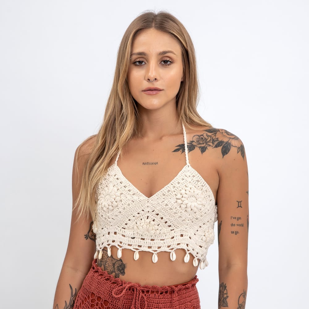 Shell Crochet Crop Top