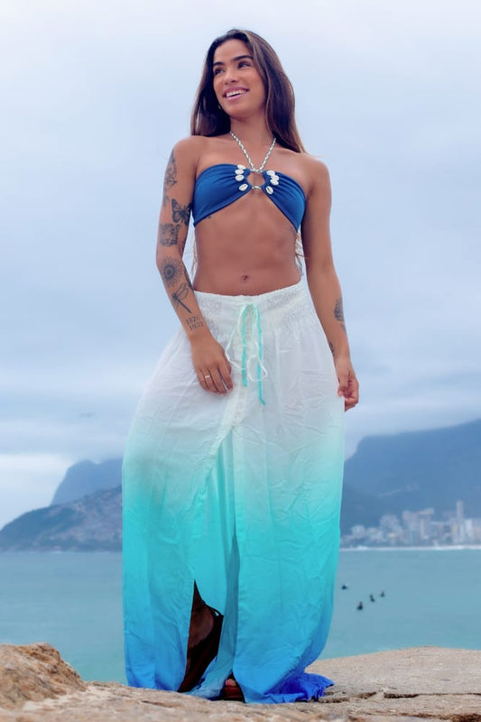 Blue Ombre Maxi  Maya Skirt