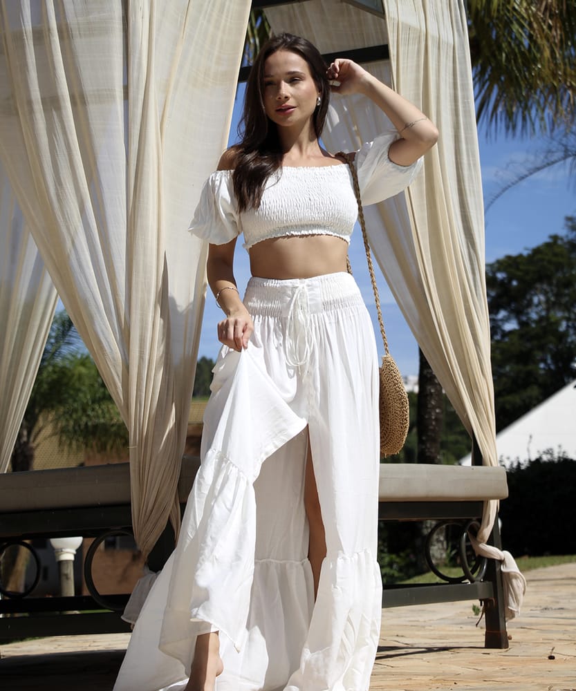 Ivory Maxi Maya Skirt