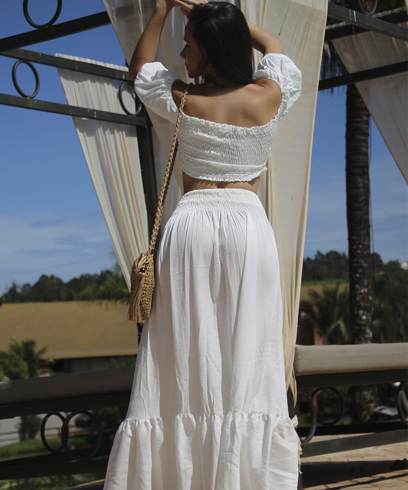 Ivory Maxi Maya Skirt