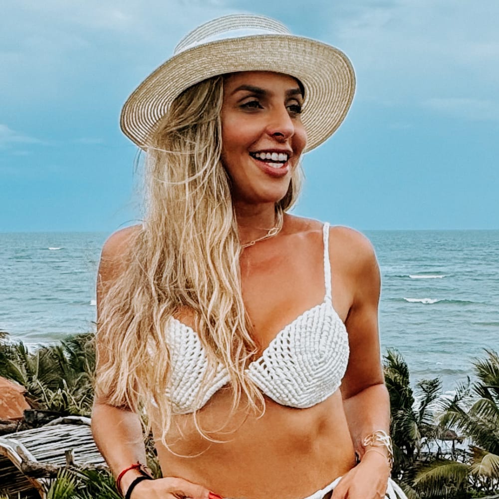 Ivory Macrame Bikini Top