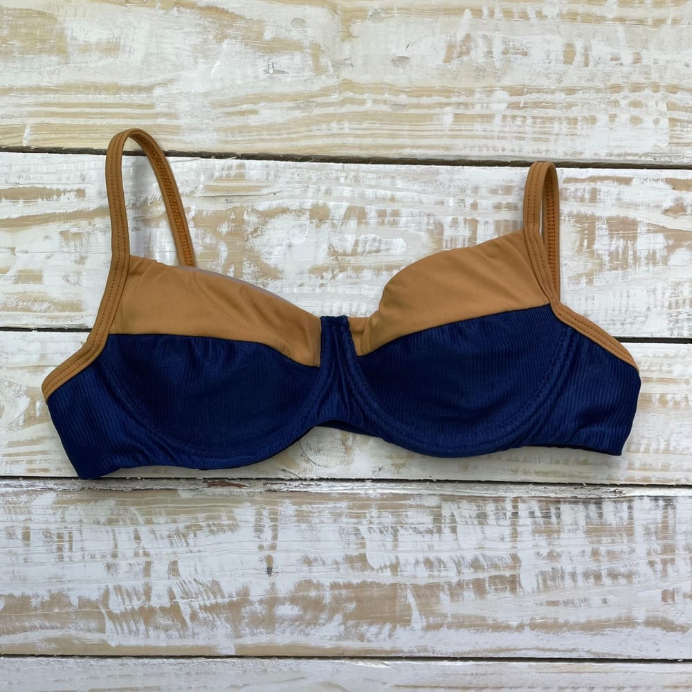 Navy Underwire Bikini Top