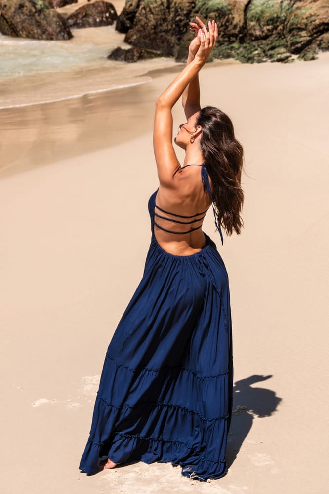 Navy Blue Maxi Dress