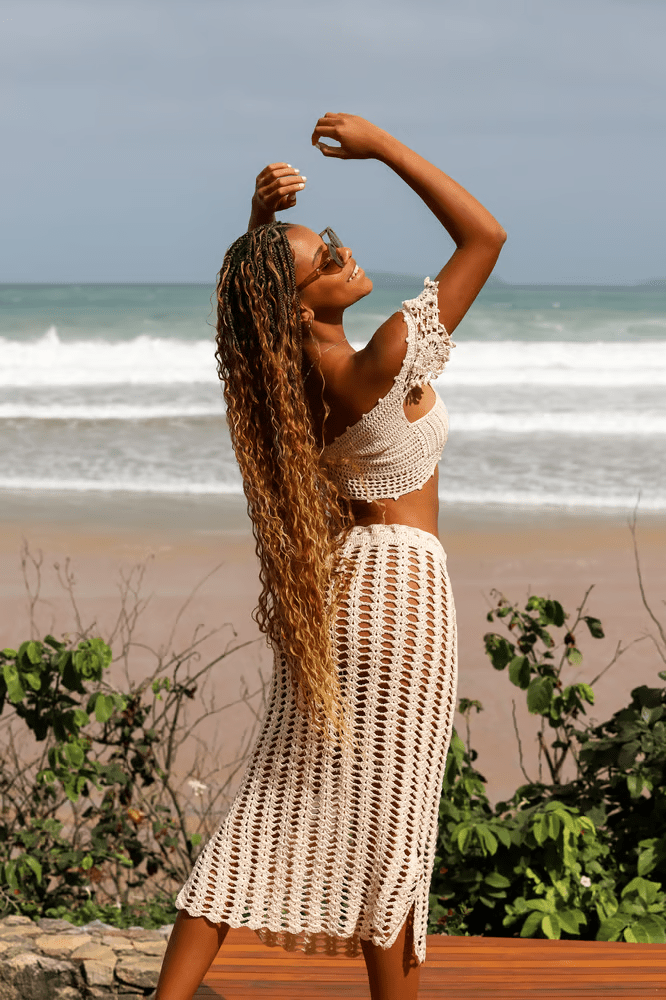 Ivory Crochet Skirt