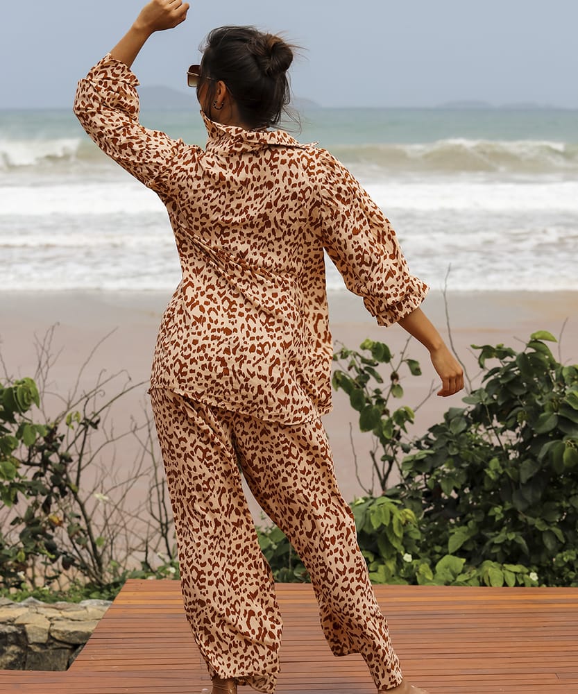 Animal Print Boho Breeze Wide-Leg Pants